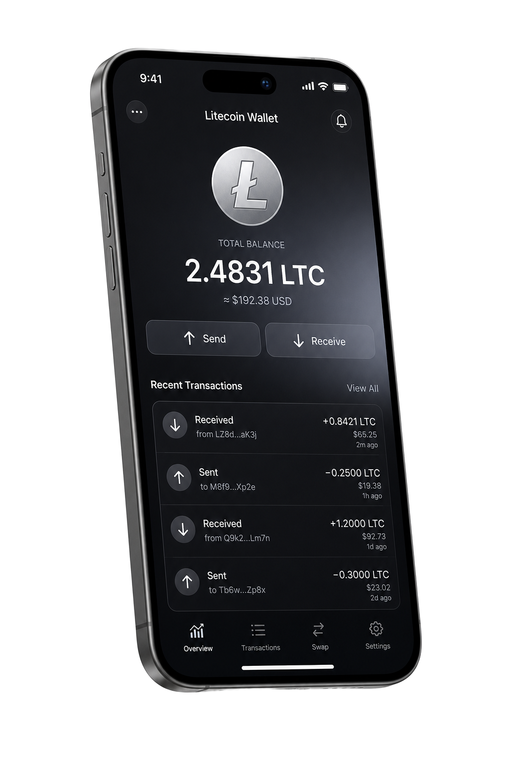 Litecoin Wallet on iPhone